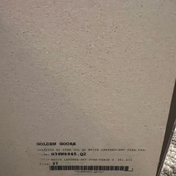 Golden goose hi star COL Q2 white leather sky sz.37 - Picture 7 of 10